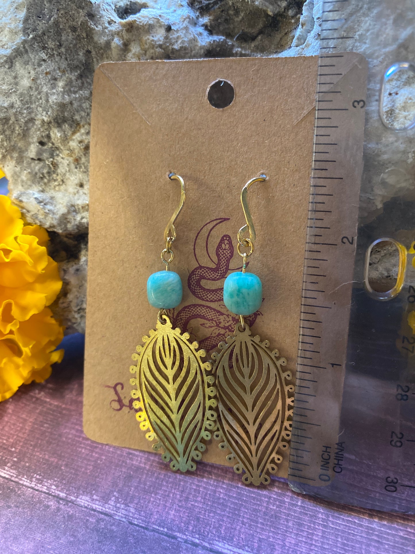 Feminine Flair Amazonite Earrings
