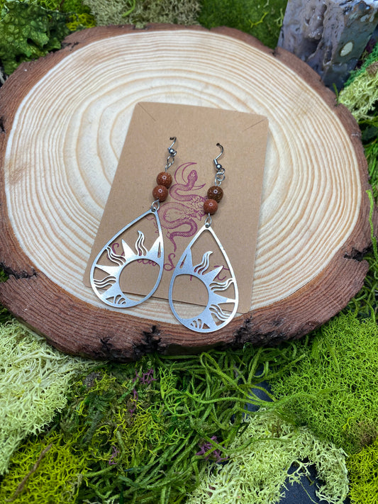 Goldstone Sunrise Earrings