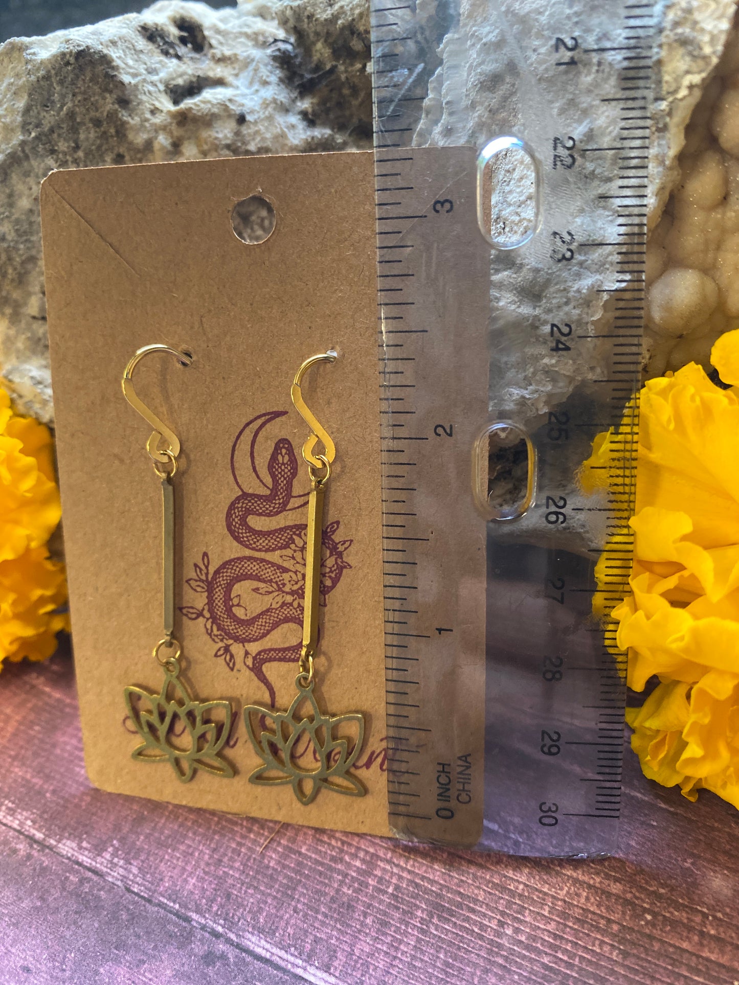 Simple Yet Striking Lotus Blossom Earrings