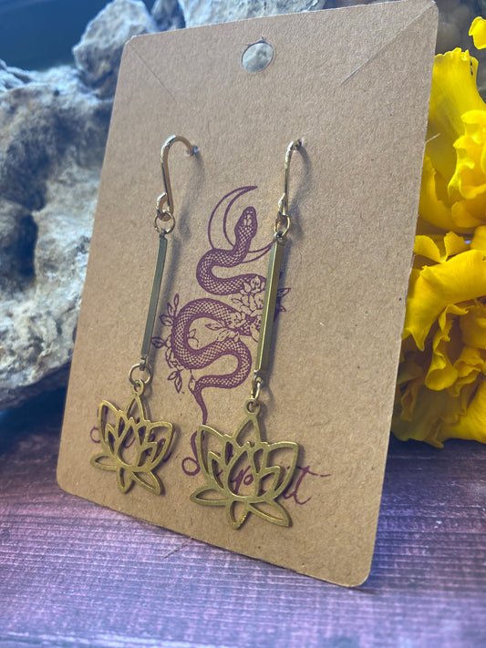 Simple Yet Striking Lotus Blossom Earrings