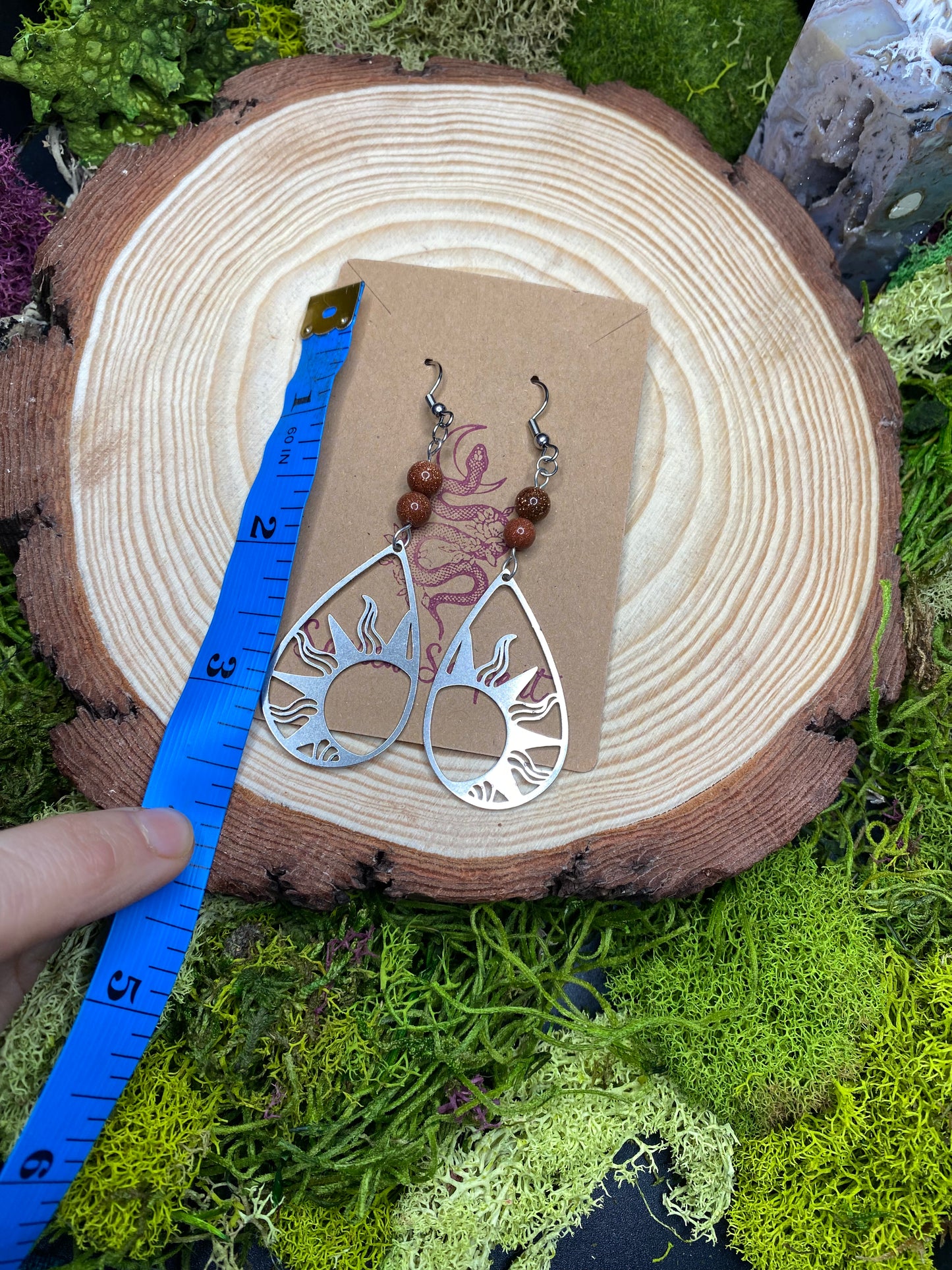 Goldstone Sunrise Earrings