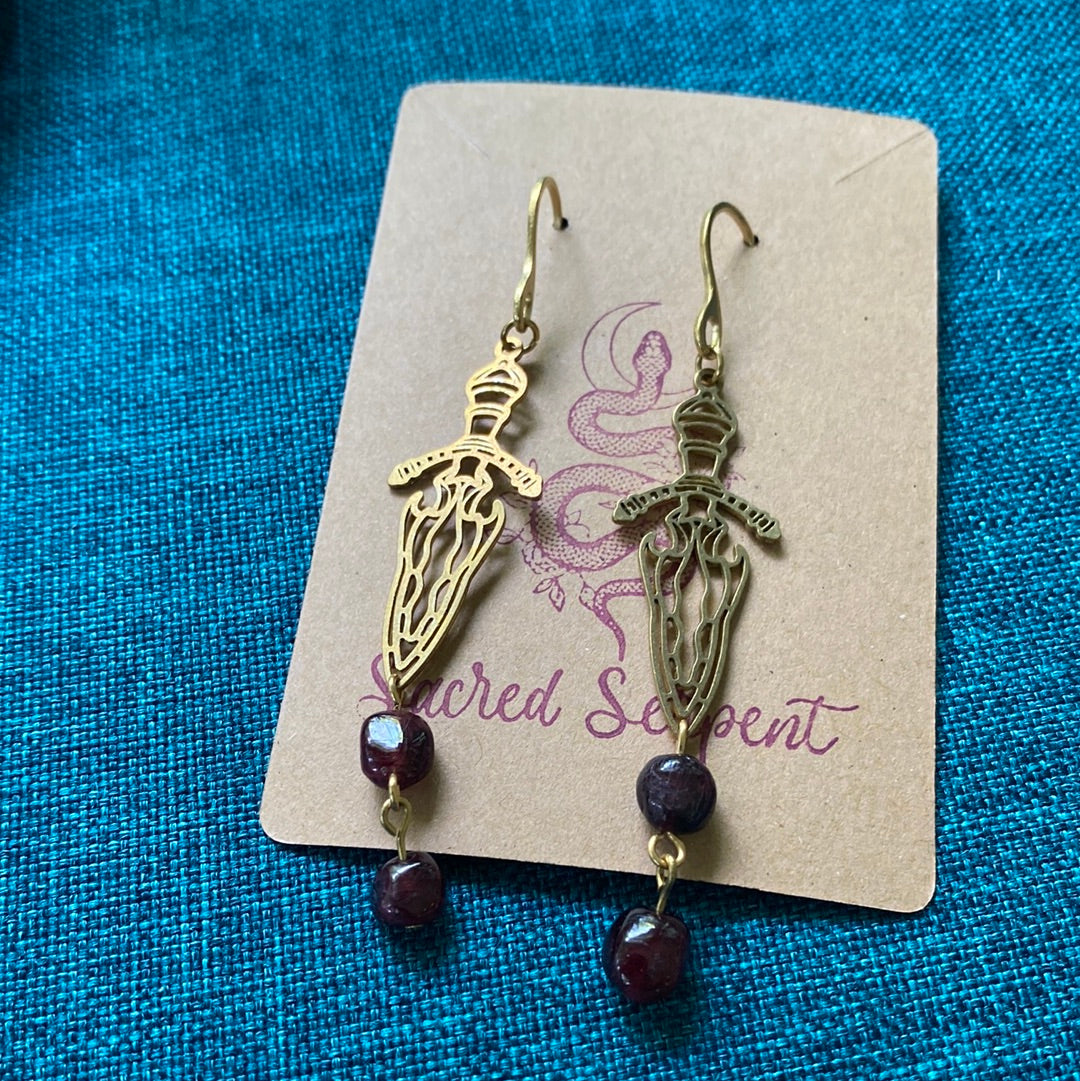 Femme Fatale Dagger Earrings