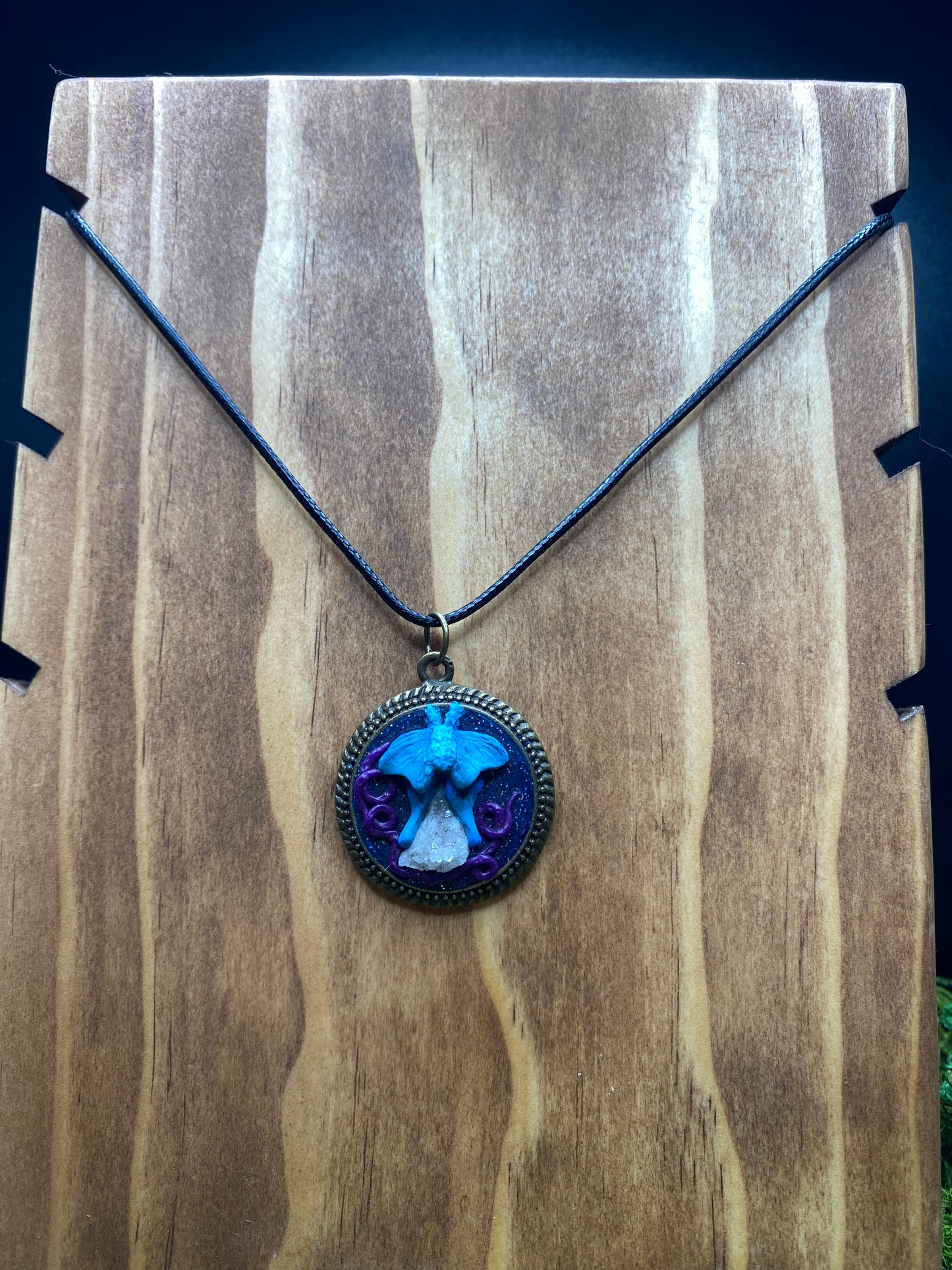 Mini Luna Moth and Geode