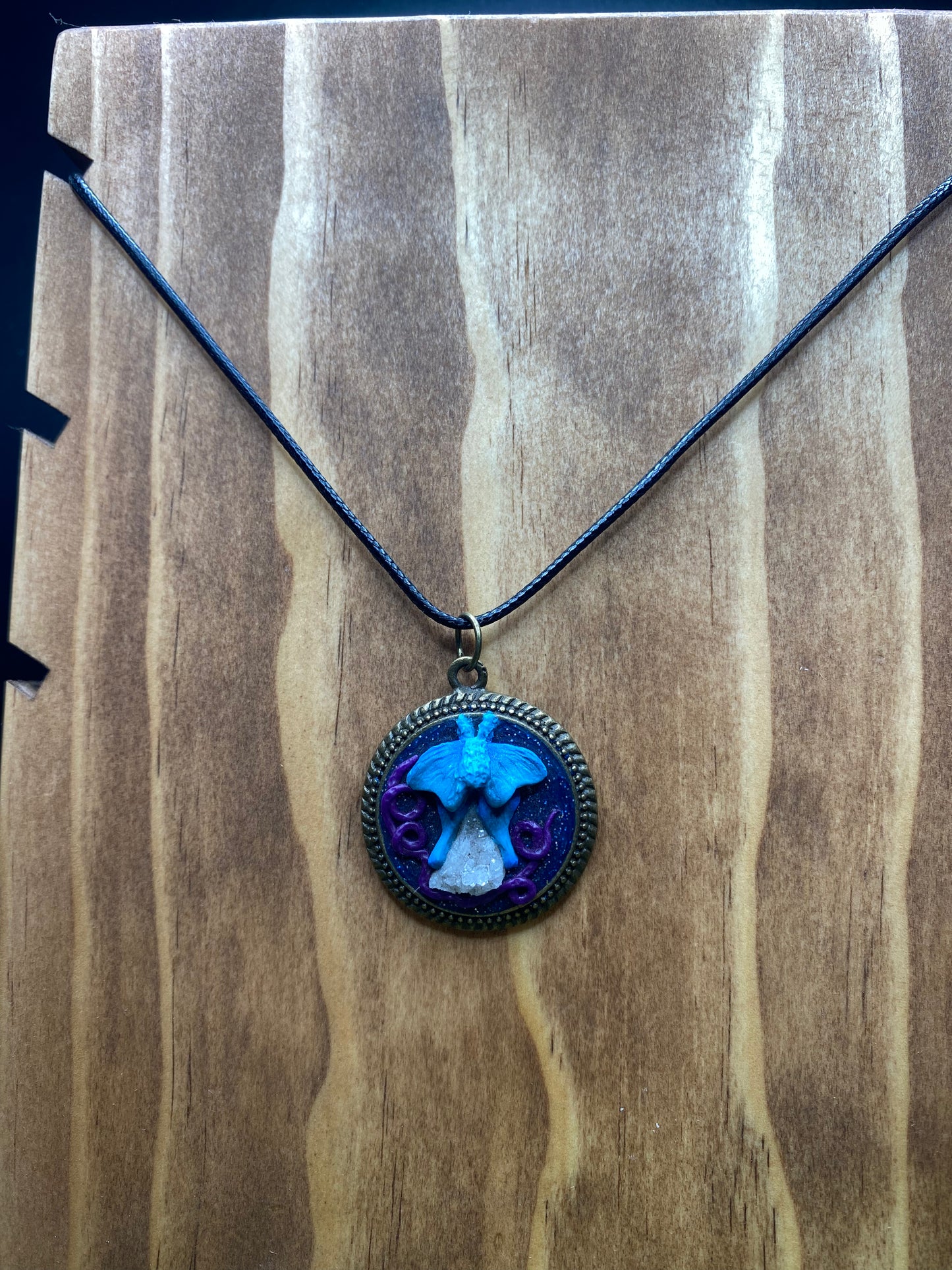 Mini Luna Moth and Geode