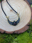 Black Scarab and Crescent Moon Necklace