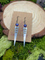 Evil Eye Hand-beaded Moon Point Earrings