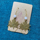 Rose Quartz Dahlia Flower earrings