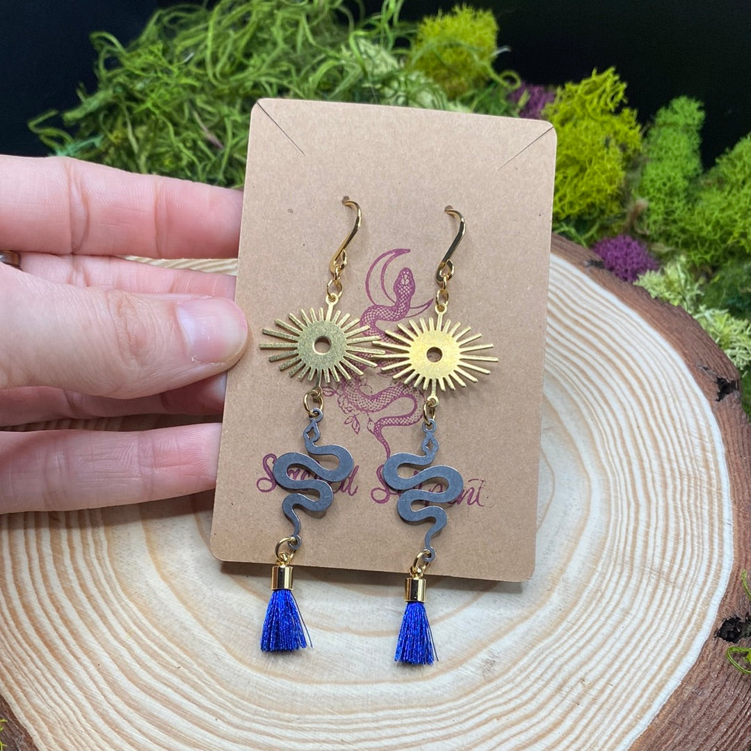 Serpent and Solar Flare Earrings