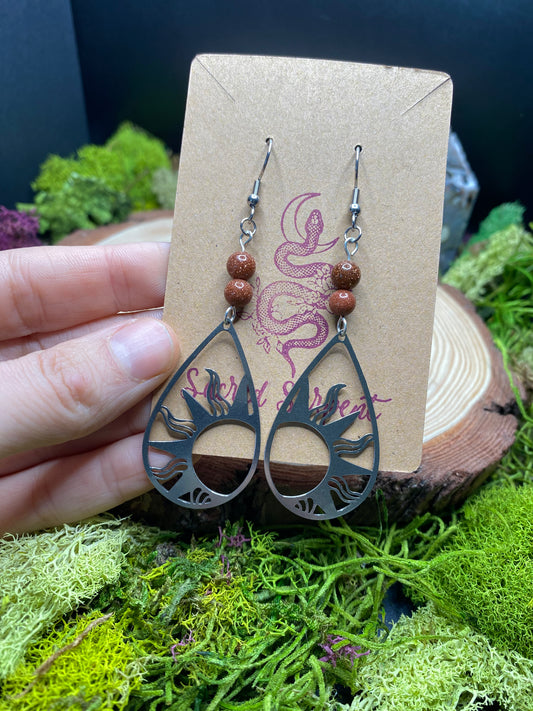 Goldstone Sunrise Earrings