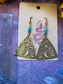 Turquoise Triangular Moon Earrings