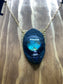 Black Scarab and Labradorite Pendant on a Paperclip chain
