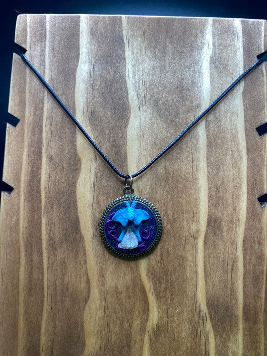 Mini Luna Moth and Geode