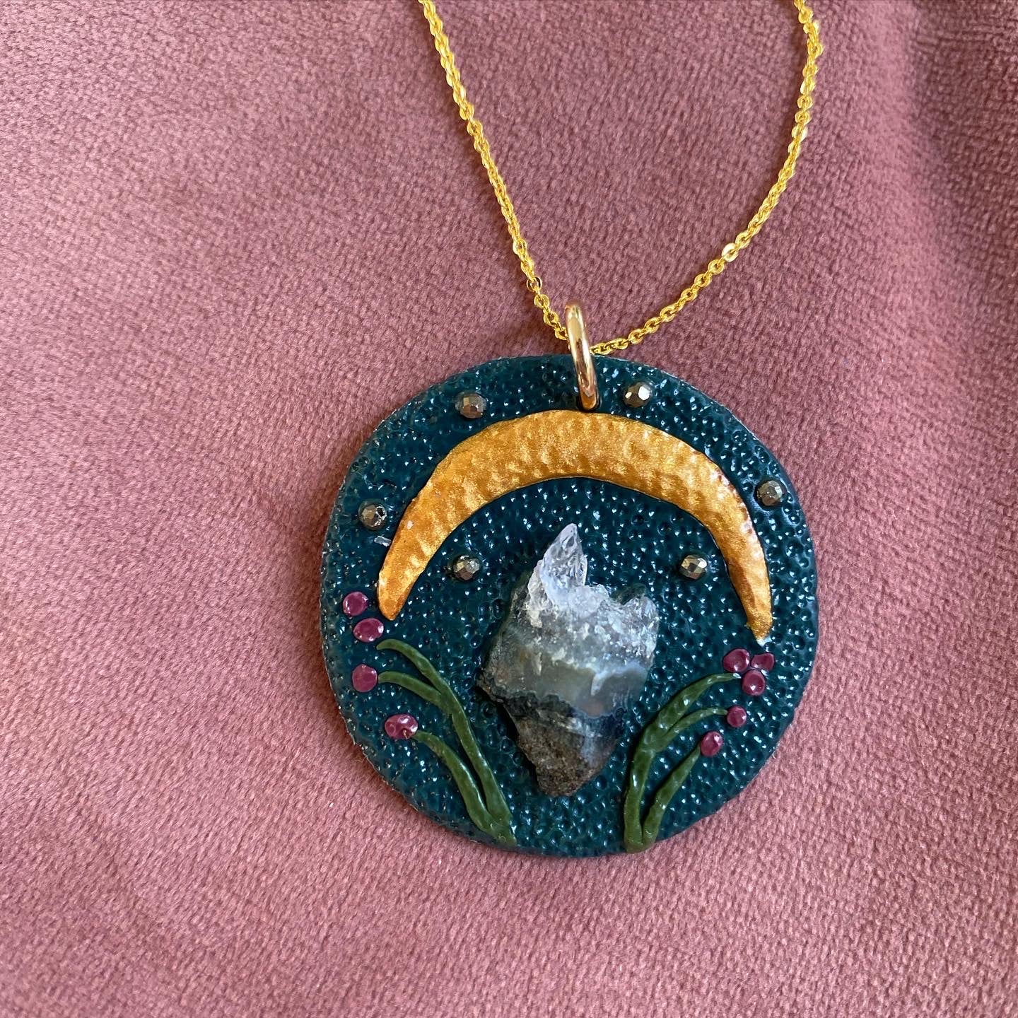 Moonlit geode Necklace