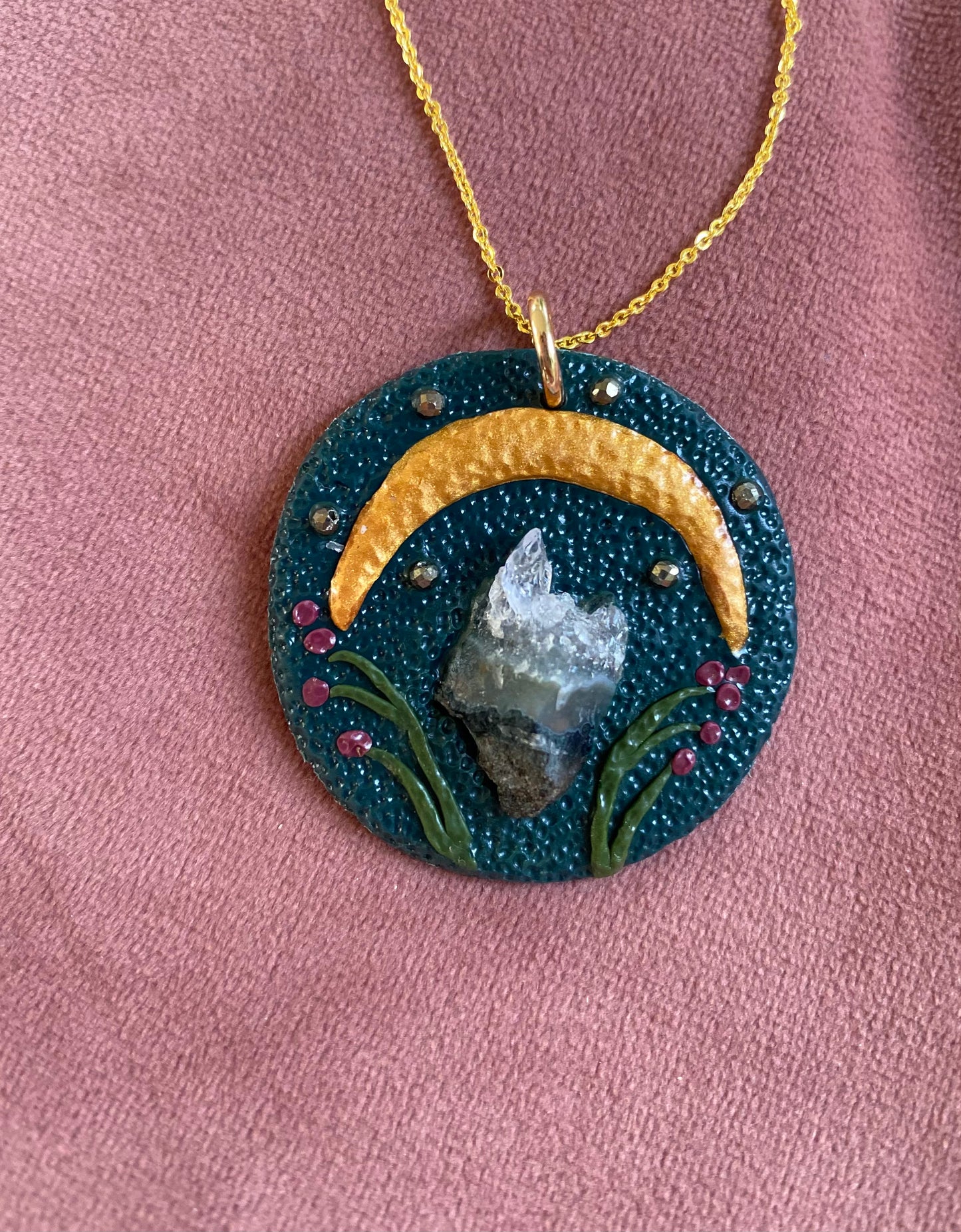 Moonlit geode Necklace